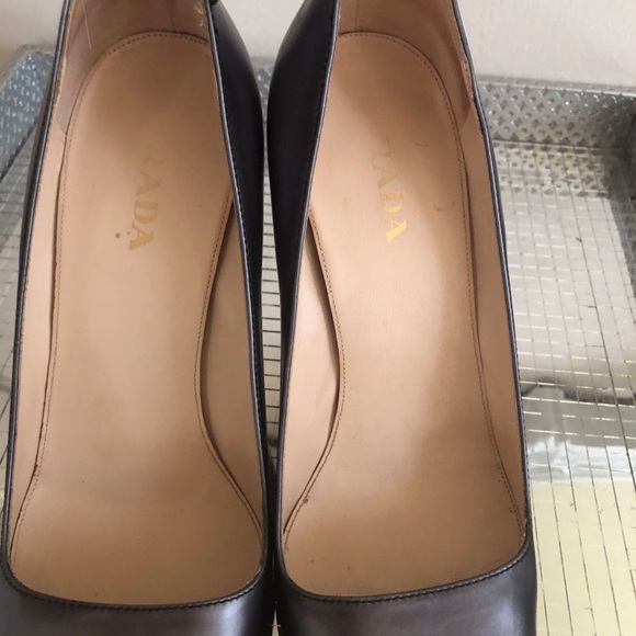 PRADA Gunmetal Grey Diamond Heels Size 40 - Picture 6 of 6